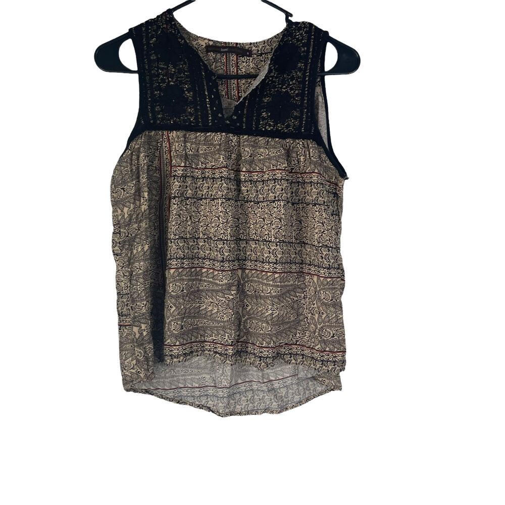 Anthropologie Hazel Size‎ Medium Rayon Boho Sleeveless Crochet Blouse Festival